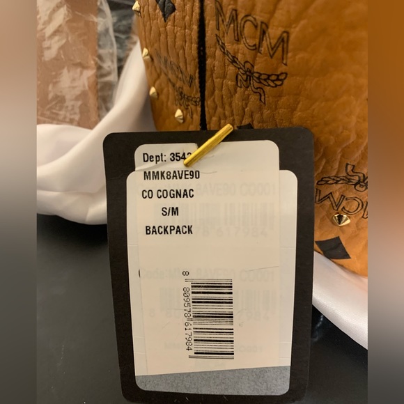 MCM Backpack Cognac Size M ⭐️ New with tags - Picture 7 of 12